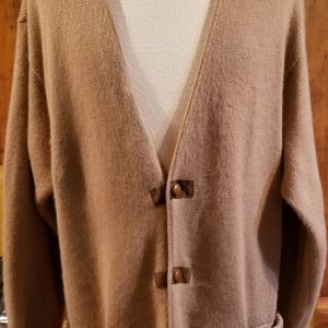 Les Copains Camel Hair Tan Cardigan Sweater